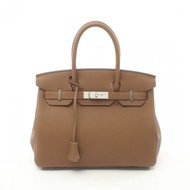 【日本直送】 Hermes Hermes 鉑金包 30 Arzan 手包 Togo（經典普及的Birkin用皮） 棕色 銀色五金 文刻