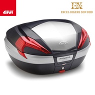 GIVI BOX V56N (MAXIA4 top-case, black with black cover, red reflectors and inserts in anodized aluminium)