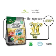 Combo of 11 Bags of Xuan An Walnut and Black Sesame Cereal [low sugar] 400G "{25g*16 packs}"