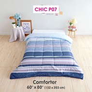 TULIP ชุดเครื่องนอน ผ้าปูที่นอน ผ้านวม รุ่น TULIP CHIC พิมพ์ลาย CHIC P07 สัมผัสนุ่ม สบายสไตล์มินิมอล