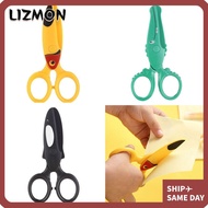 LIZMON Children Safety Scissors, Plastic Material Comfort Grip Art Craft Scissors, Safety Design Blu