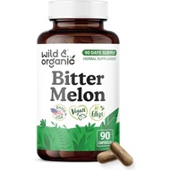 Wild & Organic Bitter Gourd Capsules 500mg-Overall and Digestive Support-Bitter Gourd Powder Supplem
