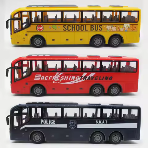 1:30 RC City Bus High Speed Racing Model RC Car School Bus Police Bus Tour Bus Realistic Beaming Lig