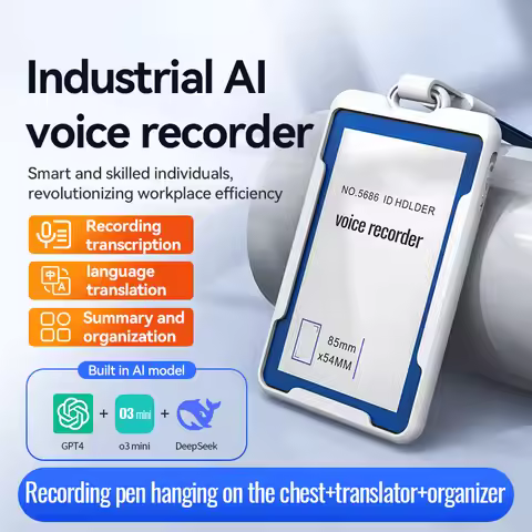 K3AAI Noise Reduction Recorder ChatGPT Intelligent Transcription Translation Recording Pen APP Contr