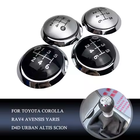 5/6 Speed Gear Shift Knob Cap Cover Emblem Badge Lever Shifter Cap For TOYOTA Corolla RAV4 AVENSIS Y