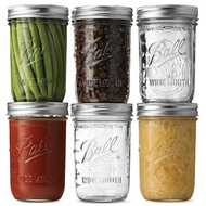 [in stock] Ball Mason Jar American-style Mason jar, transparent and airtight ins Milkshake salad jar