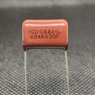 3PCS CBB21L capacitor 684K630F 684K630H P:15mm CBB capacitor 0.68UF630V  capacitor 680K630  680K630J