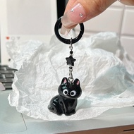 1PC 3D Black Cat Pendant Pendant Q Cute Big-eyed Cat Star Keychain Cartoon Girlfriend Small Gift Bag