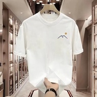 2026 Heavy National Style Short-Sleeved T-Shirt Men's Street Wear Summer 2025 New Style American Ret