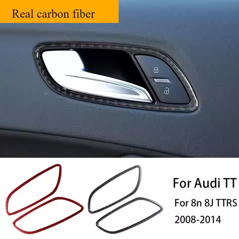 For Audi TT 8n 8J MK123 TTRS 2008-2014 Inner Door Handle Frame Trim Sticker Car Interior Decoration 