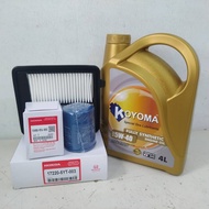 HONDA N-BOX JF3 JF4 2017y OIL FILTER + AIR FILTER + KOYOMA 5W40 FULLY SYNTHETIC ENGINE OIL
