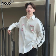 YOLO เสื้อคอปกแฟชั่น OVERSIZE เสื้อคอปกเวอร์ไซส์ แนวสตรีท 681