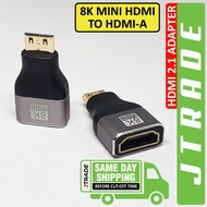 Mini HDMI 2.1 Adapter Converter Male Female 8K 60Hz 4K 144hz JTRADE