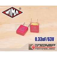 (10 Pcs) [F-CAP] 0.33uF/63V WIMA MKS2 5% 3.5x7.2 H8.5mm P=5mm
