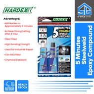HARDEX HE-5 5 Minutes Metalweld Epoxy Compound 56.8G HE-205 5 Minutes Clear Epoxy Compound 28.4G
