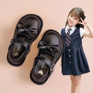🔥Girls' Shoes Leather Shoes Performance Small Leather Shoes 2024 Spring and Autumn Soft Sole Children's Little Girl's Fashionable Princess Shoes Trendy Single Shoes