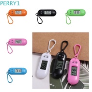 PERRY1 Digital Electronic Clock Keychain, Key Display Oval Watch Electronic Watch Keyring, Backpack 