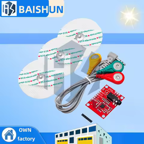 High-Precision AD8232 Biopotential Sensor Kit: Heart Rate Monitor (Plug-and-Play, for Arduino Compat