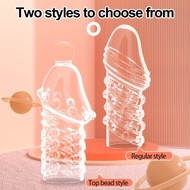 2 PCS Crystal Penis Sleeve Glans Cover Penis Enlargement Condom Penis Extender