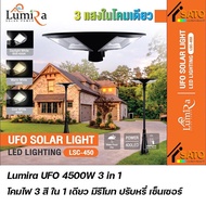 Lumira UFO 3in1 LED Lighting4500W โคมไฟ 3แสงในโคมเดียว 4500 วัตต์ มีรีโมท ปรับหรี่ เซ็นเซอร์ ไฟถนนโซ