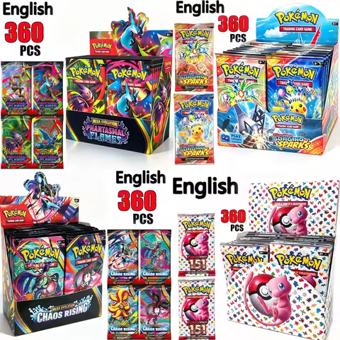 MEGA EVOLUTION PHANTASMAL FLAMES 360Pcs/Set Pokémon Card Prismatic Evolutions Black Bolt English Boo