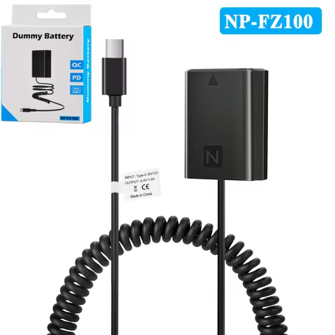 1Pcs TAVT NP-FZ100 Dummy Battery Compatible with Sony Alpha A6600 A6700 ZV-E1 FX3 FX30 A7CII ZV-E10I