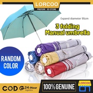 3 folds fully Automatic umbrella 7 ribs good quality pongee plain windproof