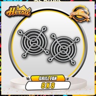 1 set 2 pcs 8 x 8 iron Grill fans