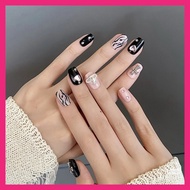 Thai Shop False Nails DD293 Fashion French Style Flash Drill