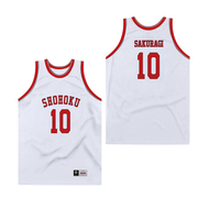 Shohoku No.10 SAKURAGI เสื้อบาสเก็ตบอลตาข่ายมีสไตล์