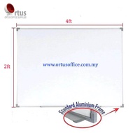 Whiteboard With Aluminium Frame (Non Magnetic) 60 x 120 (cm)