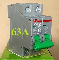 เบรกเกอร์ไฟ DC 550V 63A/32A  2pole LWD47-63N  MCB  miniature circuit breaker เบรกเกอร์โซล่า