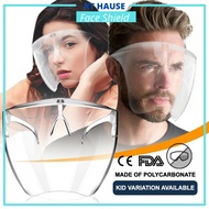 KTHAUSE Reusuable Hard Full Face Shield Adult Transparent Mask Face Shield For Kids  Oversize Anti Fog Face Shield Glass
