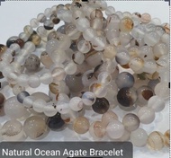 0135# Natural Ocean Agate Bracelet 天然海洋玛瑙手链 （健康 Health） Natural Crystal Bracelet 天然水晶手链