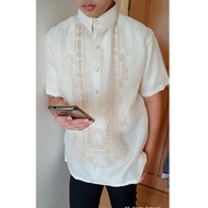 BARONG FOR MEN SHORT SLEEVE PURE EMBROIDERED