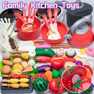 Cooking Kitchen Toy Kids Pretend Simulation 81Pcs Set Play Gifts Cookware Boy Girl Set