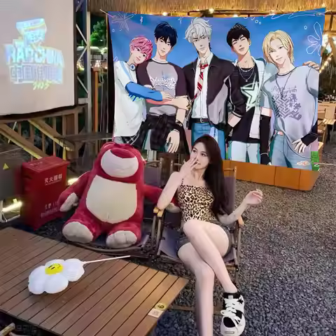 KPOP PLAVE Family Gatherings Outdoor Atmosphere Flags Camping Decorations Banners