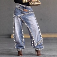 Women's Autumn High-Waist Wide-Leg Jeans - FGR3