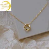 necklace sale 18k saudi gold pawnable legit Möbius Ring Necklace Women Simple niche design collarbone chain personality jewellery