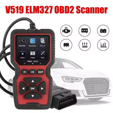 2026 Engine Fault Reading Data OBD2 Scanner V519 Elm327 Battery Voltage Detection Automotive Fault D