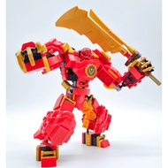 LEGO 71808 Ninjago Dragon Rising Season 2: Kai's Elemental Fire Mech  (Split Built Set) with NJO0858