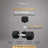 Ready Atomcore Fitness Hexagonal Dumbbell - Rubber Dumbbell Barbell