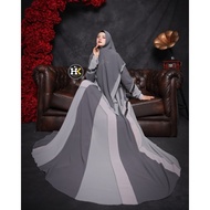 Zahira Syari Series Ori Hk By Dermawan / Gamis Syari Polos Mewah /