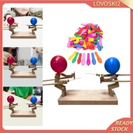 [Lovoski2] Wooden Fencing Puppets Balloon Bamboo Party Favor, DIY Handmade Fast Paced for Kids