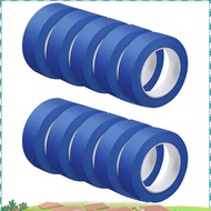 10 Rolls Blue Painters Tape Wall Safe Paint Tape 1.2 Inch X 55 Yards for Wall Painting Decoration Su
