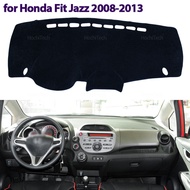 For Honda Fit Jazz 2008-2013 GE6 GE7 GE8 GE9 Dashboard Cover Dash Board Mat Carpet Pad Shade Cape Bl