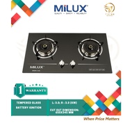 Milux Premium Tempered Glass Built-in Hob Gas Cooker Stove Dapur MGH-348 MGH348