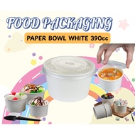 PAPER BOWL WHITE 390ml (50pcs)/ Disposable Round Paper Bowl/ MANGKUK KERTAS/ Mangkuk Kertas Oden Tap
