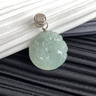 免費開光 圓滿 招財貔貅項鍊玉墜 天然緬甸玉翡翠