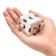 Satin Chrome Infinity Cube Anti-Stress Fidget Magic Cube